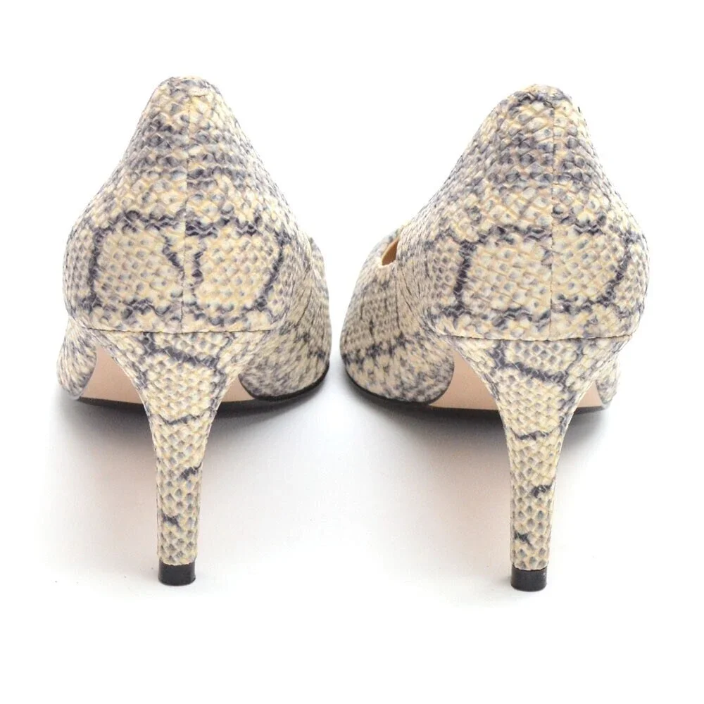 Cole Haan Grand Ambition Gray Snake Pump 75mm 10 B New